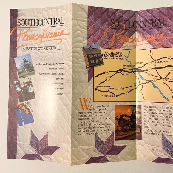 Vintage Pennsylvania Brochures Motel Inn Amish World Basketville Pamphlets - Picture 13 of 16